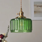 Adjustable Vintage Crystal Pendant Lamp Glass Cylinder