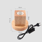 Retro Wooden Table Lamp with Light Ball – Decorative Lighting for Home