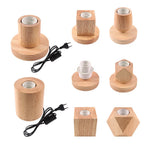 Retro Wooden Table Lamp with Light Ball – Decorative Lighting for Home