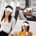 Vistella | 4D Smart Eye Massager - Air Pressure - Vibration - Heat Therapy for Eye Strain Fatigue - Sleep Improvement