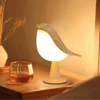 Bird Table Lamp made of Wood - dimmable, with Touch & Aroma Diffuser