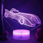 LED Night Light - 3D Illusion Lamp for Children's Room, USB Charging