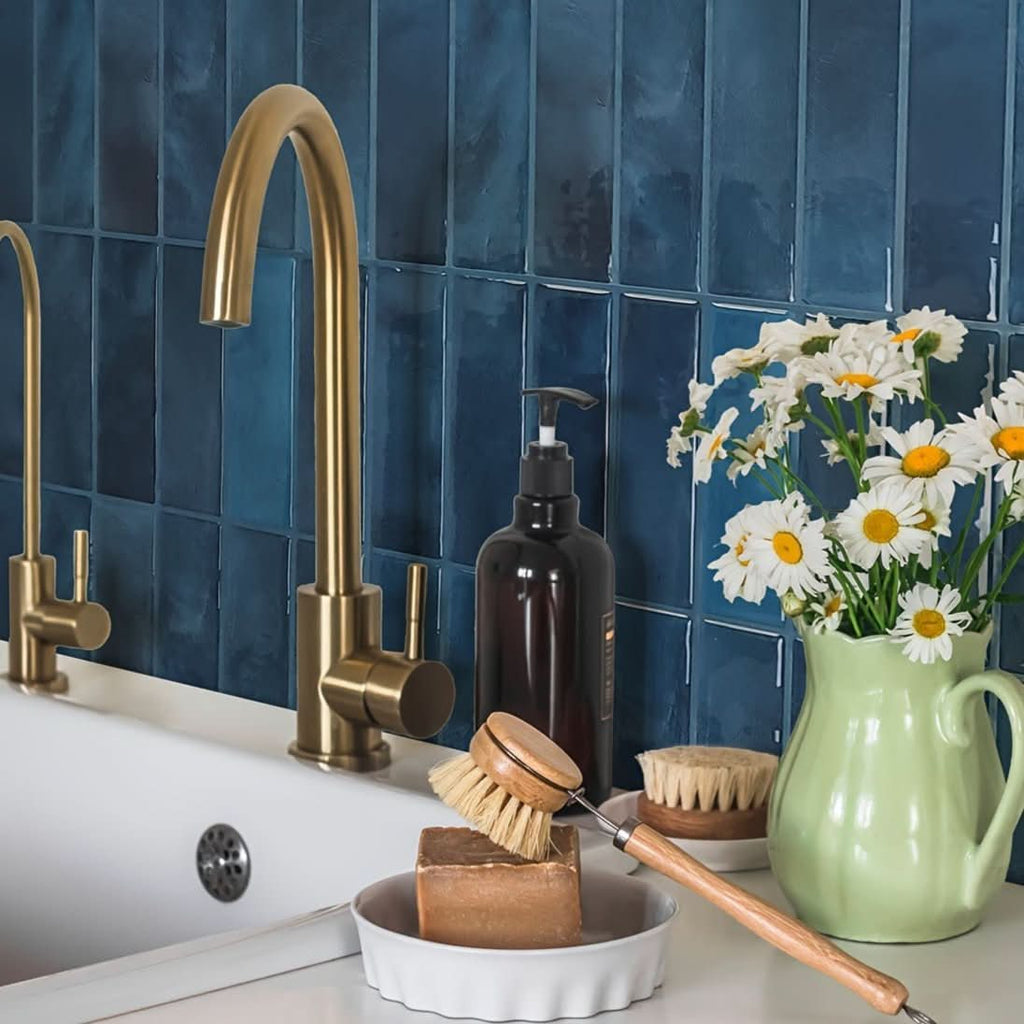 Self-adhesive wall tiles for modern room design