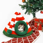 Soft Christmas Cat Bed for Festive Living Spaces