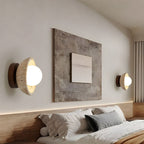Boho Travertine Natural Stone LED Wall Lamp