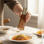 Elegant salt and pepper mill set made of wood