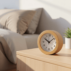 Silent Wooden Alarm Clock for Cozy Bedrooms