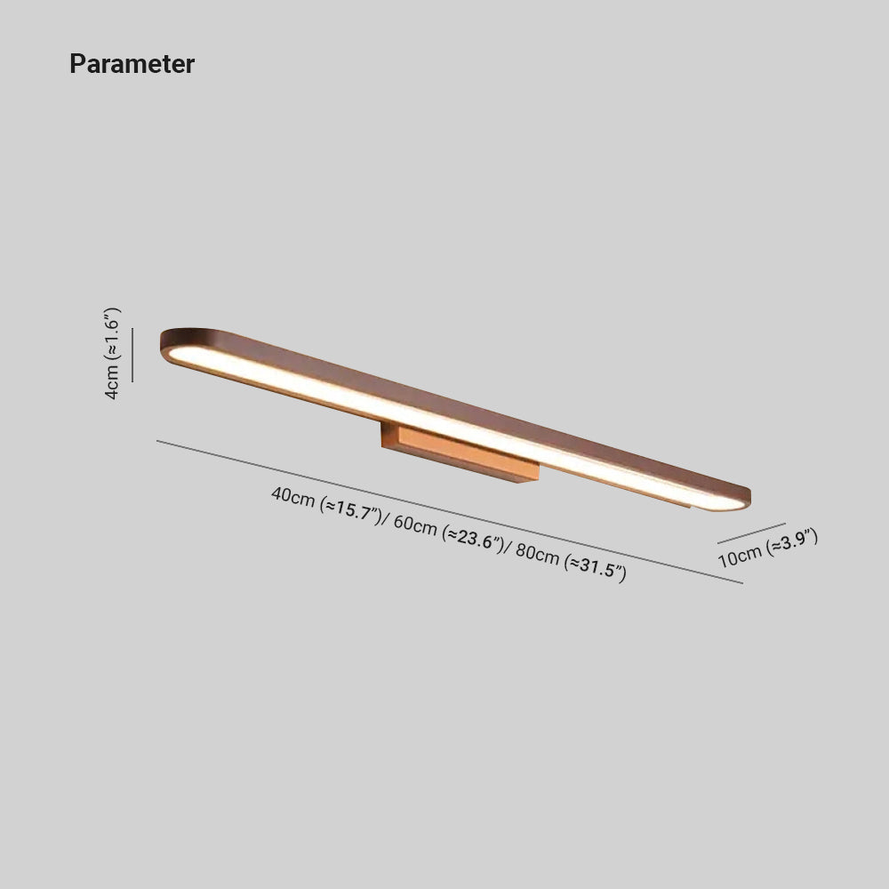 Leigh modern wall light linear, Gold, Bedroom/Bathroom, Metal