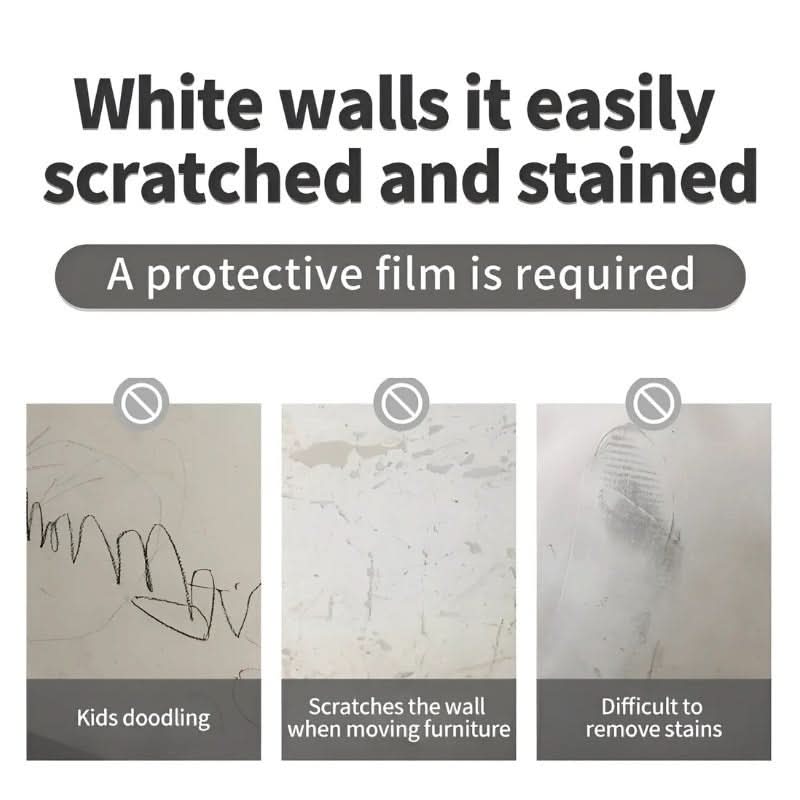 Transparent wall protection film for your home
