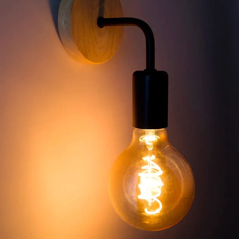 Wall Lamp Wood Vintage