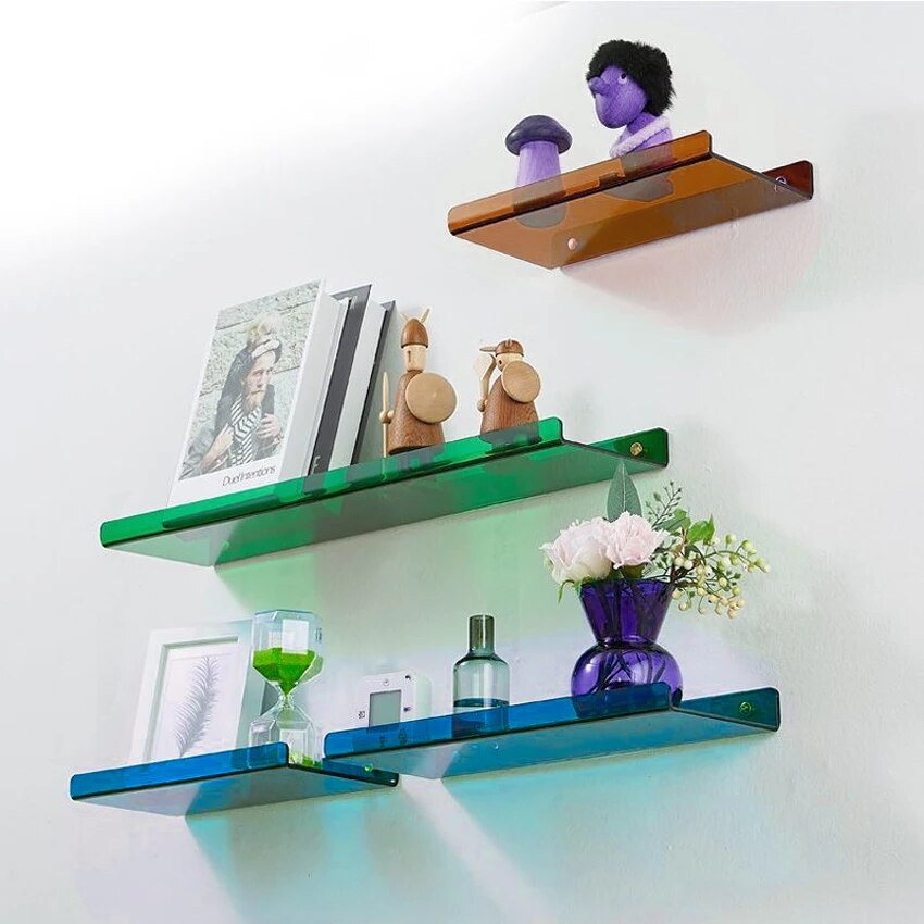Floating Wall Shelf - Industrial Wall Shelf - Shower Shelf - Shower Board - Blue
