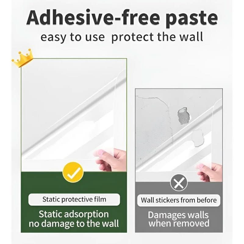 Transparent wall protection film for durable protection