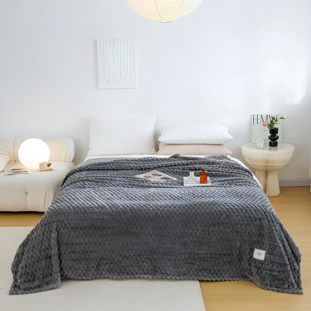 Cozy Blanket Nordhavn | Super Soft & Heat Insulating | Easy Care | Microfiber Gray