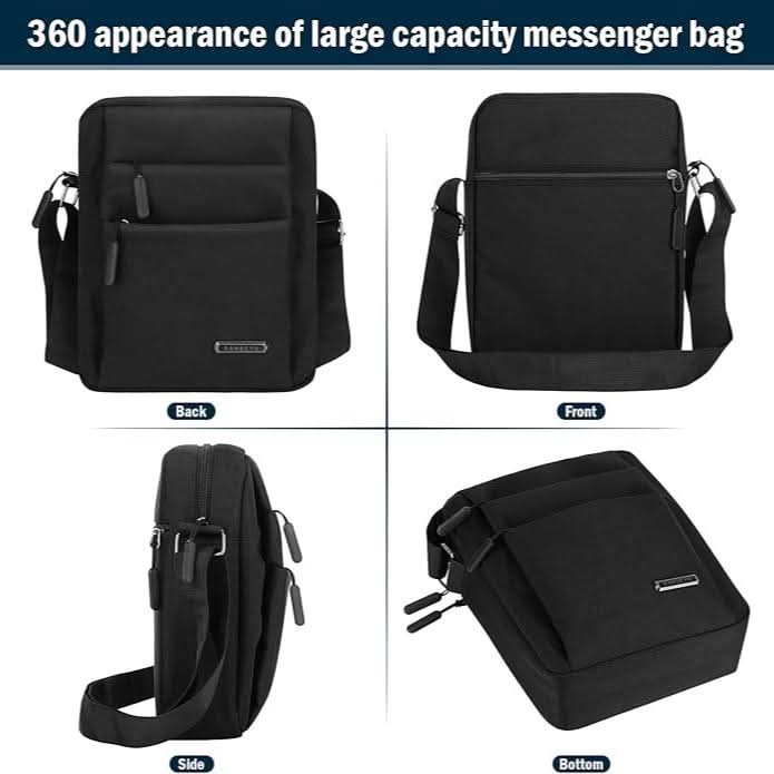 Waterproof Men's Shoulder Bag with Anti-Theft Design