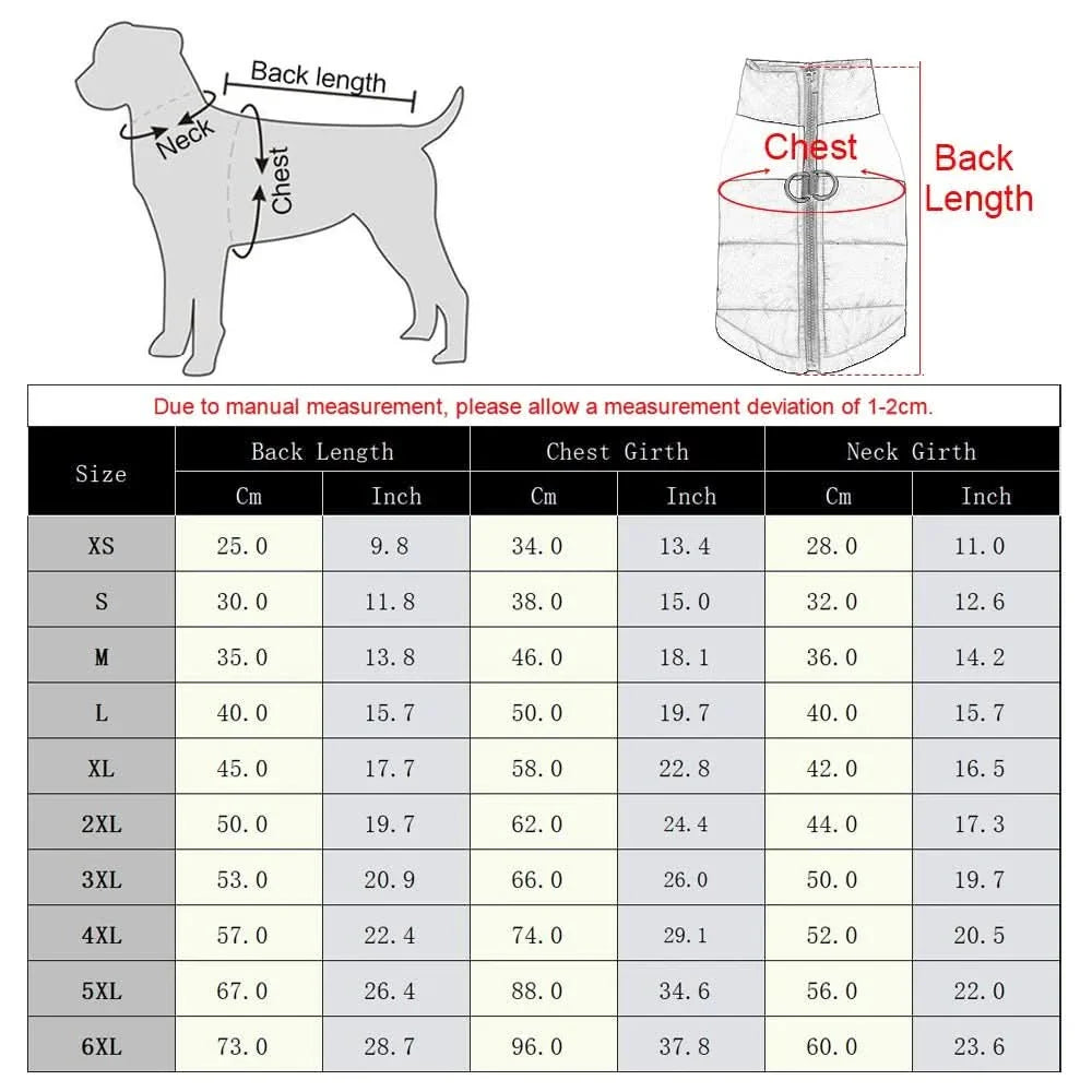 Warm & Waterproof Winter Jacket for Dogs