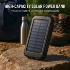 Waterproof Solar Power Bank with 10000mAh & Dual USB