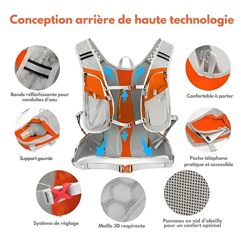 bike backpack with integrated hydration system & high wearing comfort