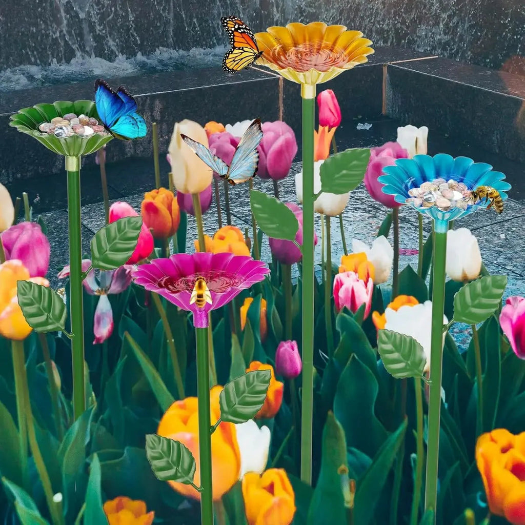 Colorful Water Troughs – Attracts Bees & Butterflies to Your Garden (4 Pieces)
