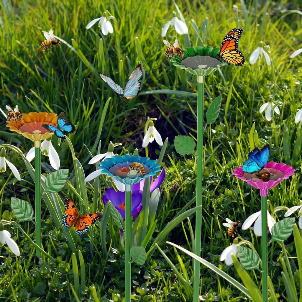 Colorful Water Troughs – Attracts Bees & Butterflies to Your Garden (4 Pieces)