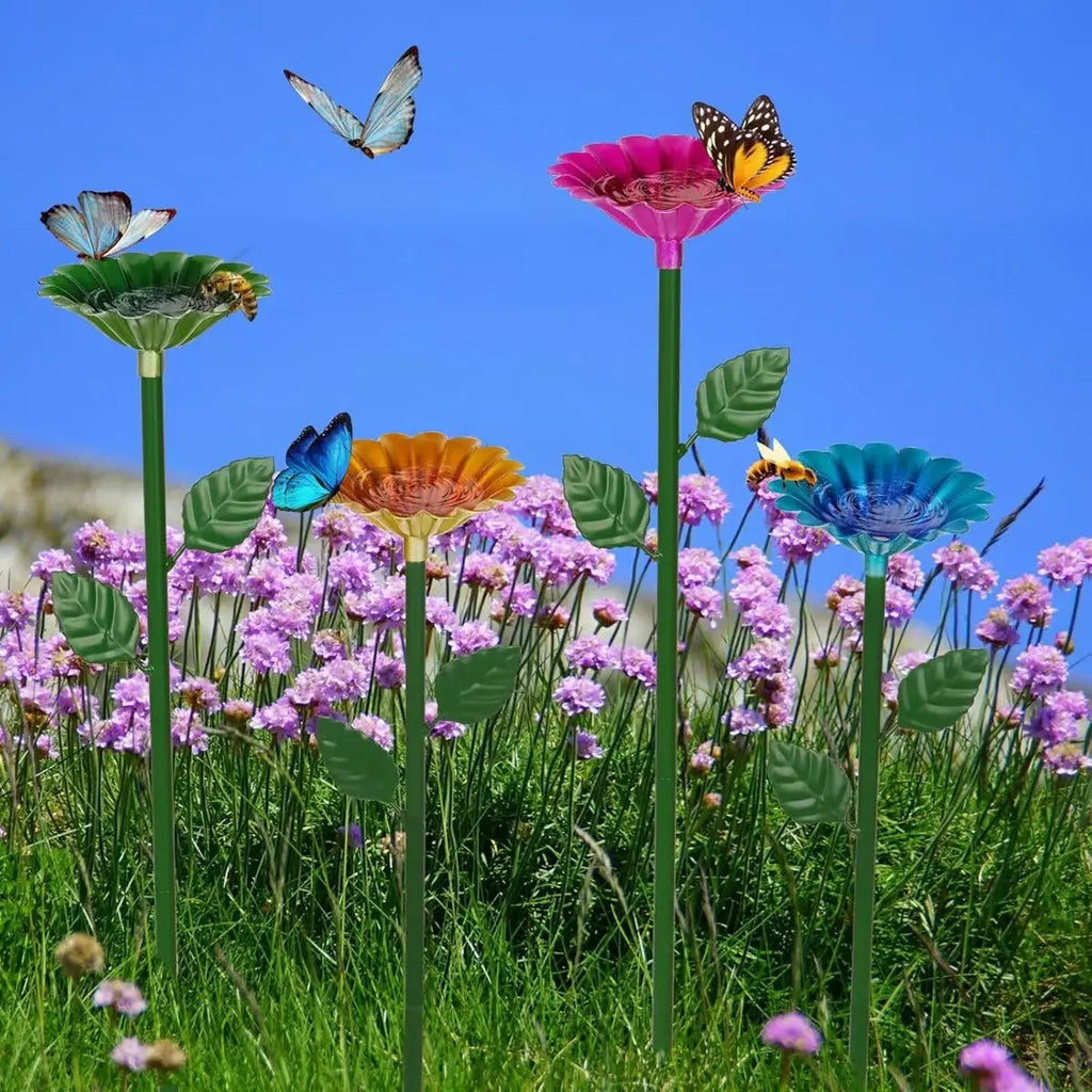 Colorful Water Troughs – Attracts Bees & Butterflies to Your Garden (4 Pieces)