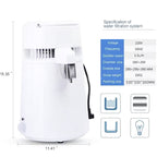 4L Water Distiller Dental Medical Filter Purifier Distilled Purify Pure Dew 1L/h Megahome Water Distiller