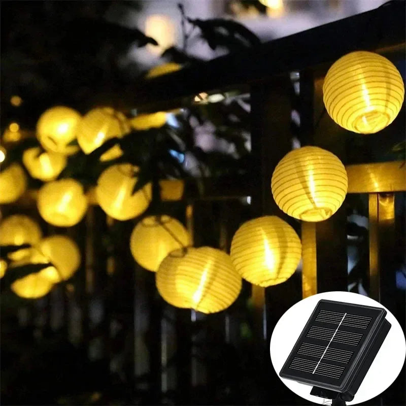 SunShade Solar Lantern String Lights – Weatherproof Outdoor LED Decoration
