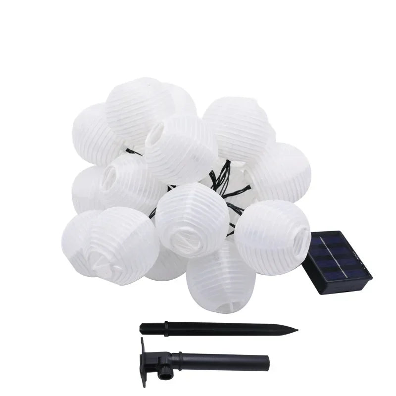 Solar Lantern String Light for Outdoors – Colorful Lanterns for Garden and Patio Lighting
