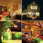 Waterproof Christmas Light Projector for Outdoor with Red/Green Laser Light Effects