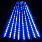 Luminex Meteorenregen LED Lichtslingers – Waterdichte Buitenverlichting met 8 Buisjes, 30/50 cm, Multicolor voor Feest & Tuin