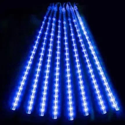 Luminex Meteorenregen LED Lichtslingers – Waterdichte Buitenverlichting met 8 Buisjes, 30/50 cm, Multicolor voor Feest & Tuin