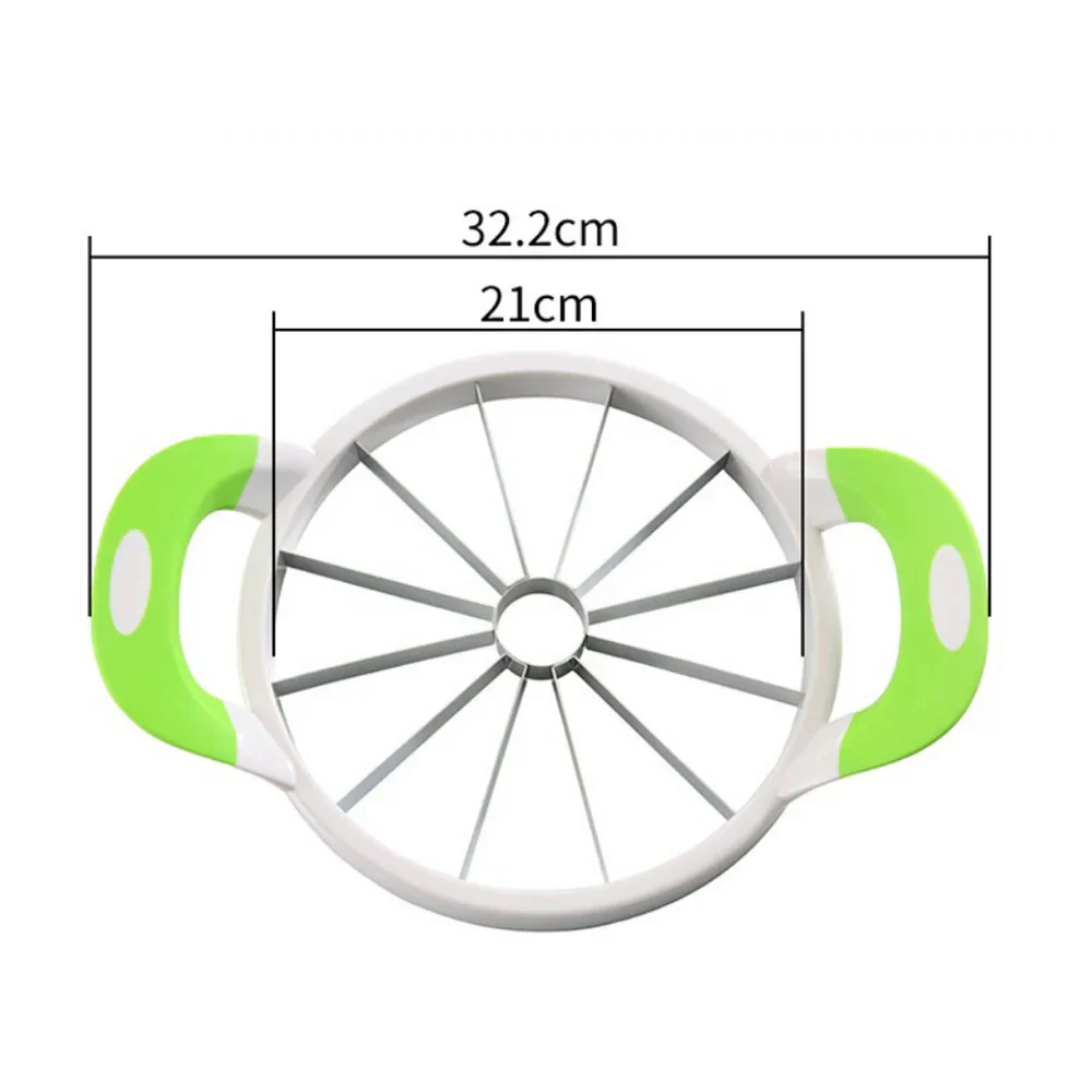 Stainless Steel Watermelon Slicer – 12-Slice Fruit Cutter with Non-Slip Handles