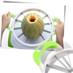 Stainless Steel Watermelon Slicer – 12-Slice Fruit Cutter with Non-Slip Handles