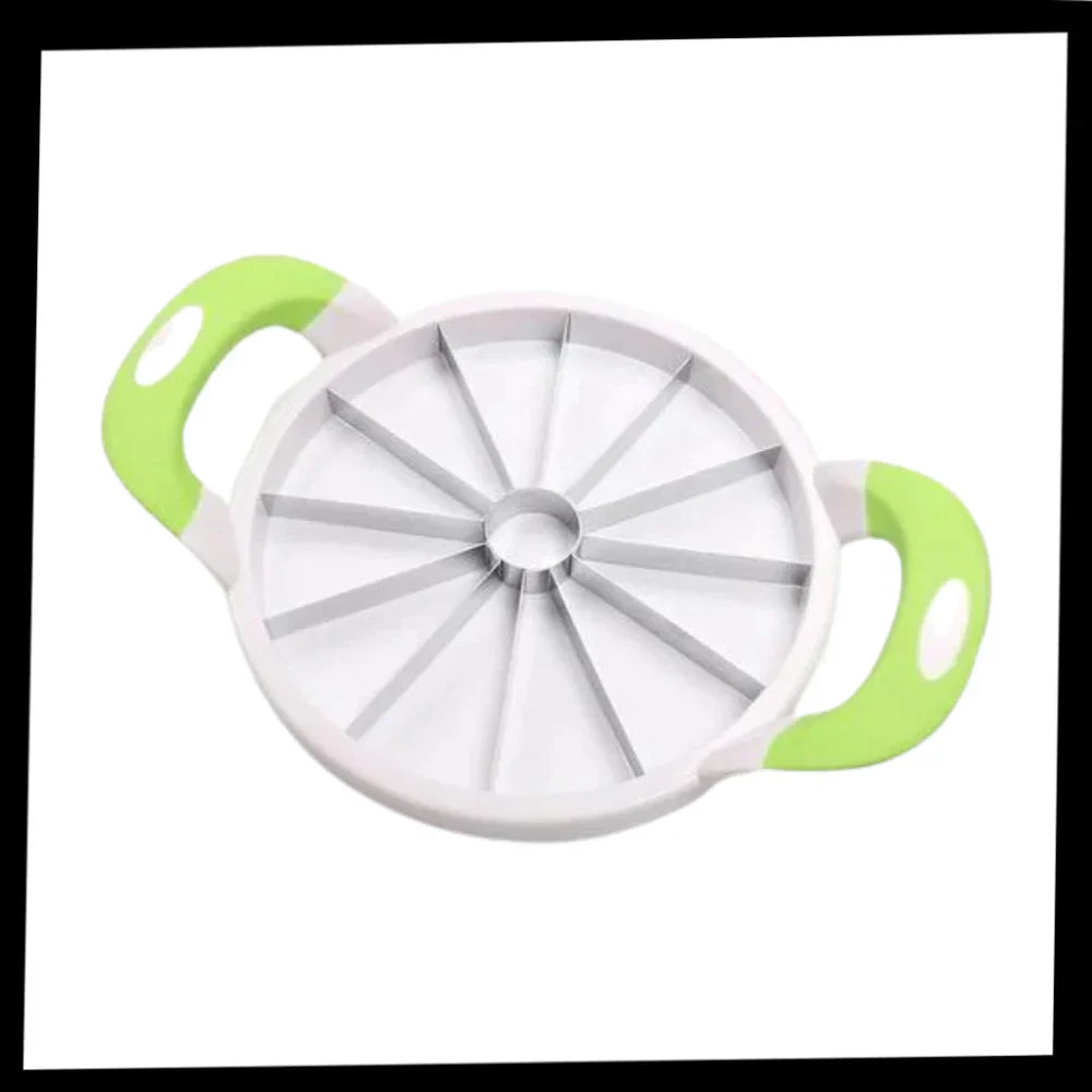 Stainless Steel Watermelon Slicer – 12-Slice Fruit Cutter with Non-Slip Handles