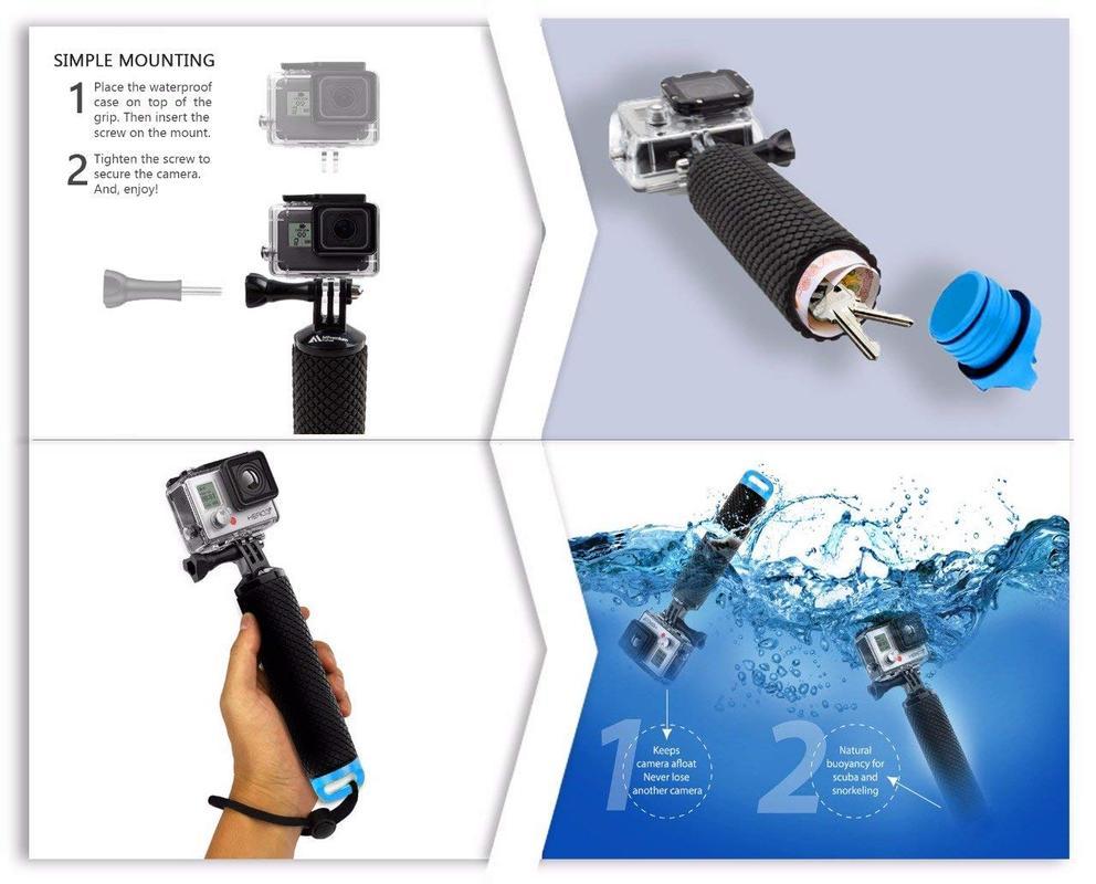 Waterproof Floating Hand Grip For GoPro Camera Hero 7 Session Hero 6 5 4 3+ 2 Water Sport Action Cameras Handler accessories