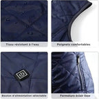 Heated vest for women with dual control and 9 heating zones – comfort and warmth for every season