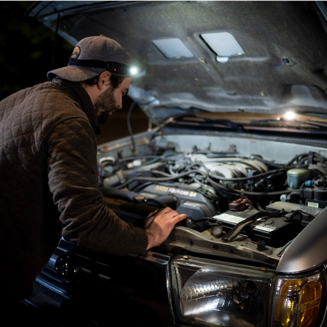 High-Performance 230° LED Headlamp with Adjustable Brightness for Outdoor Activities & Camping