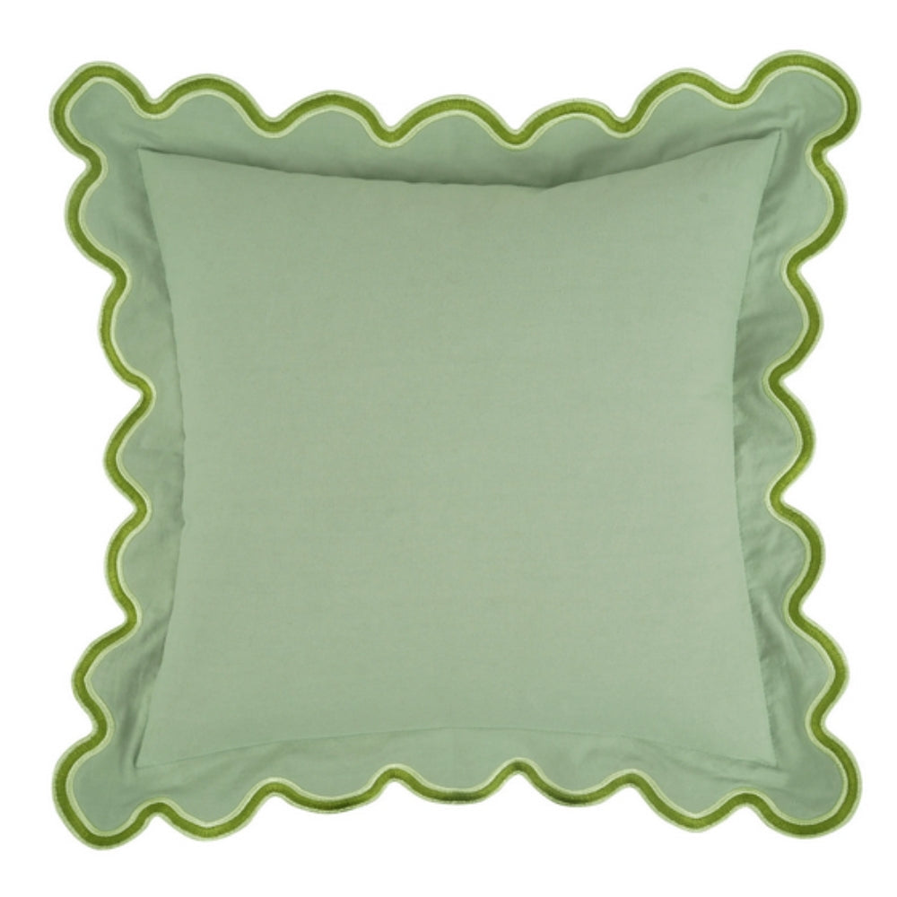 Wave Edge Cotton Cushion Cover