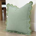 Wave Edge Cotton Cushion Cover
