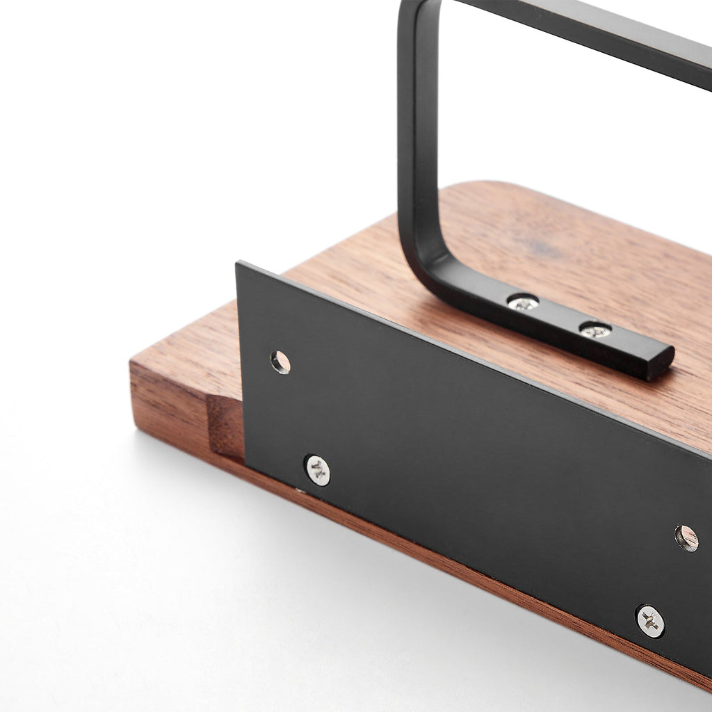 Wood storage towel roll toilet paper holder