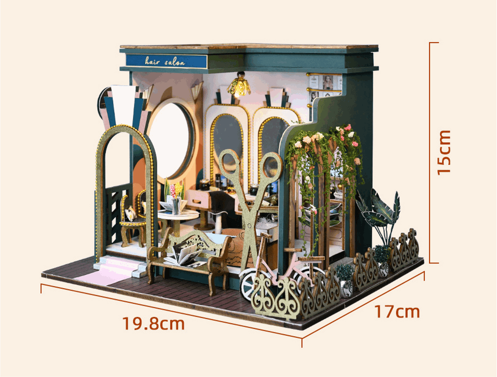 Hair Saloon Mini House Kit l DIY Miniature Kit