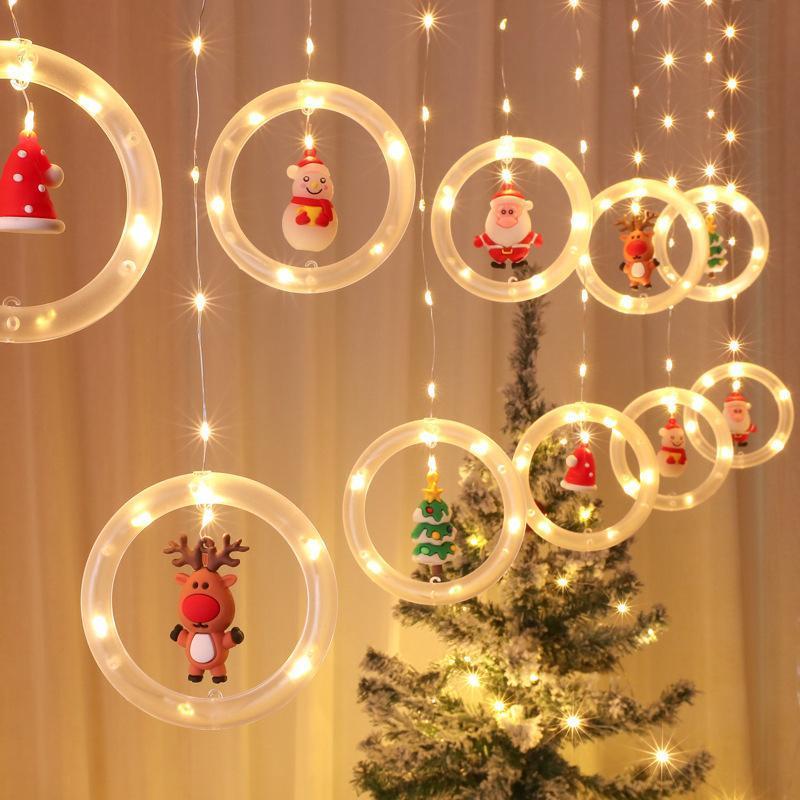 Christmas Curtain String Lights