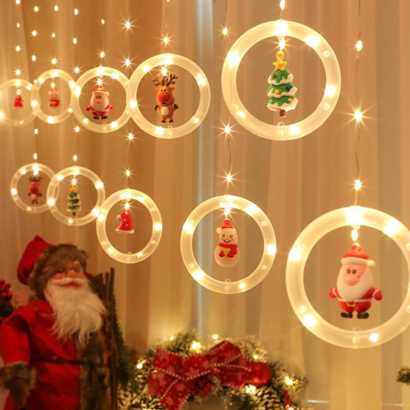 Christmas Curtain String Lights