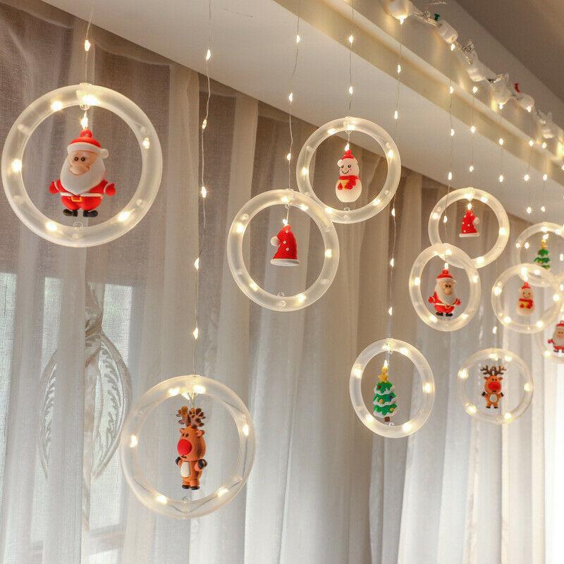 Christmas Curtain String Lights