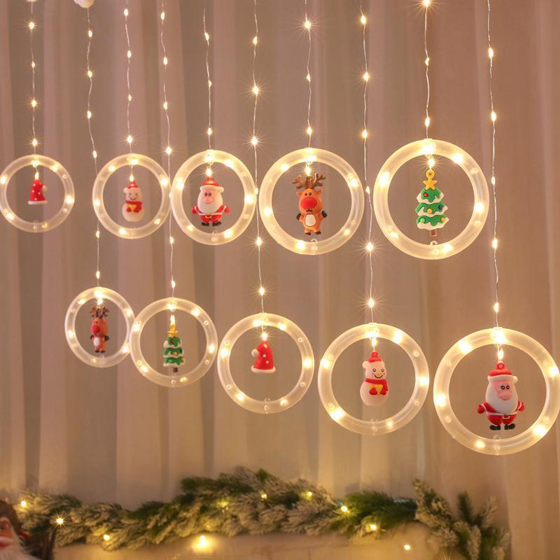 Christmas Curtain String Lights