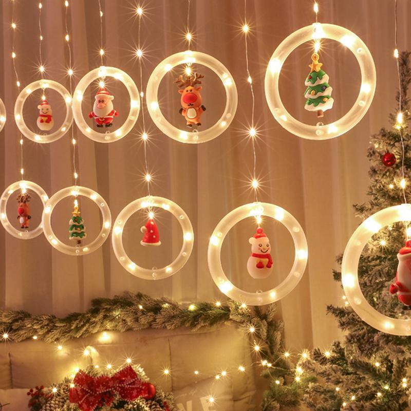 Christmas Curtain String Lights