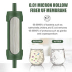 Portable water filter straw for camping & emergencies