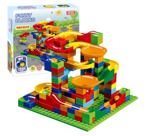MarbleBuilder Set - Customizable Marble Racing Track for Creation
