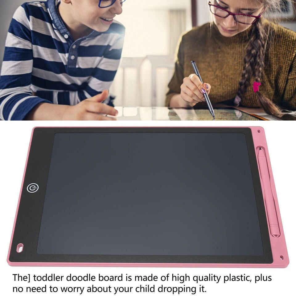 12-inch LCD writing tablet - erasable doodle board for kids, reusable learning notebook