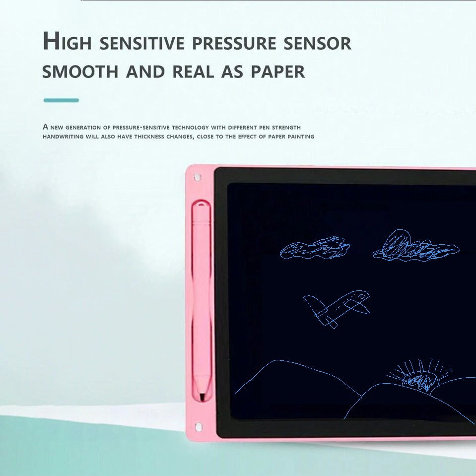 12-inch LCD writing tablet - erasable doodle board for kids, reusable learning notebook