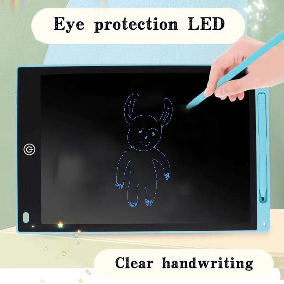 12-inch LCD writing tablet - erasable doodle board for kids, reusable learning notebook